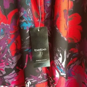 Bebe Larissa Mock Neck Floral Dress